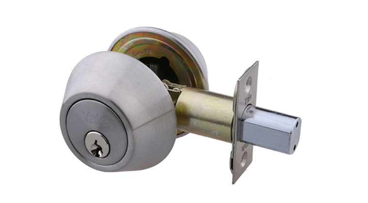 Double Cylinder Deadbolt Satin Silver Deadbolts Yale