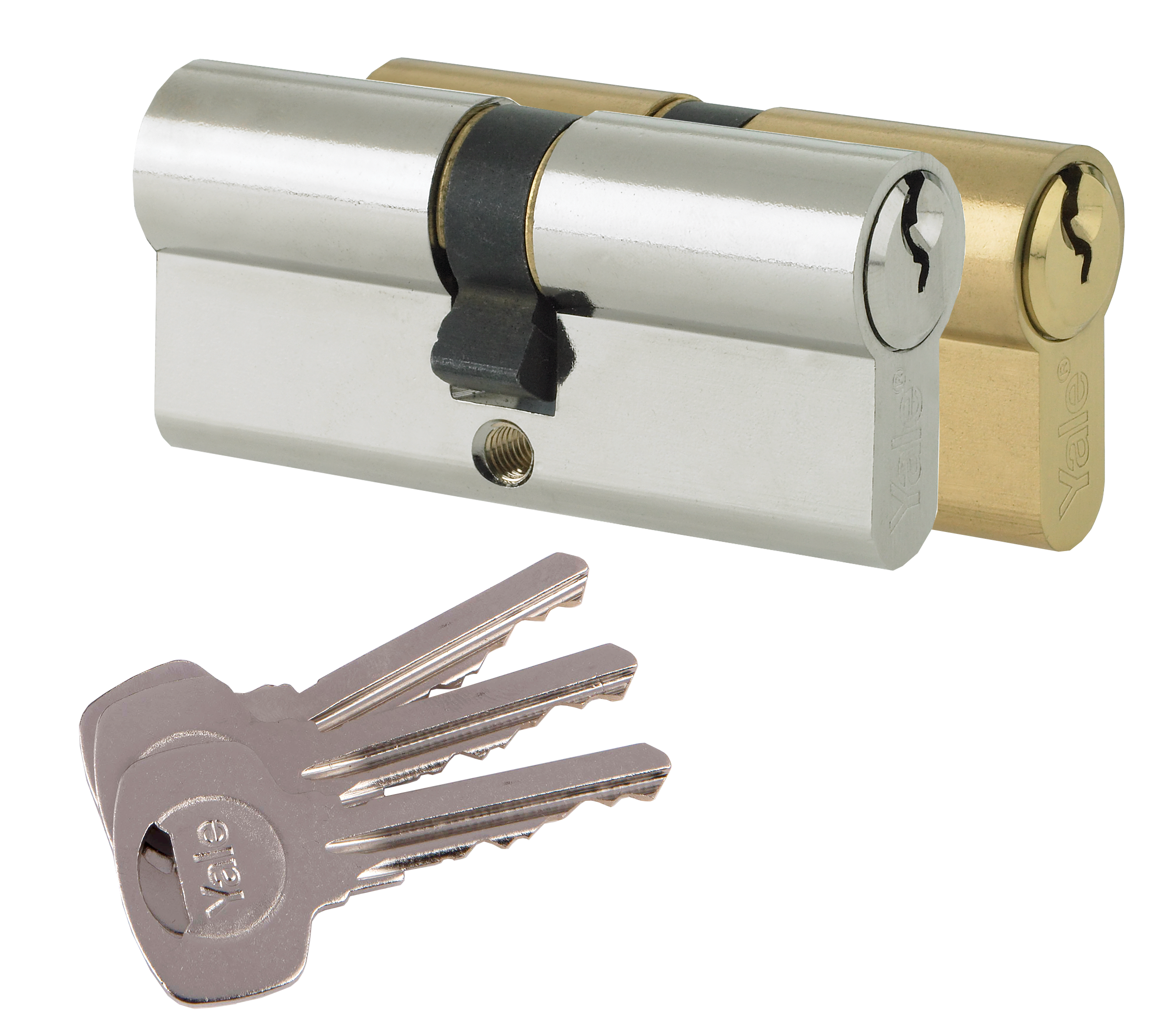 Suitable for All Door Types Visi Packed 85 mm Yale PKM3540-NP Kitemarked 1 Star Superior Euro Double Cylinder High Security Nickel Finish 35:10:40 3 Key Supplied