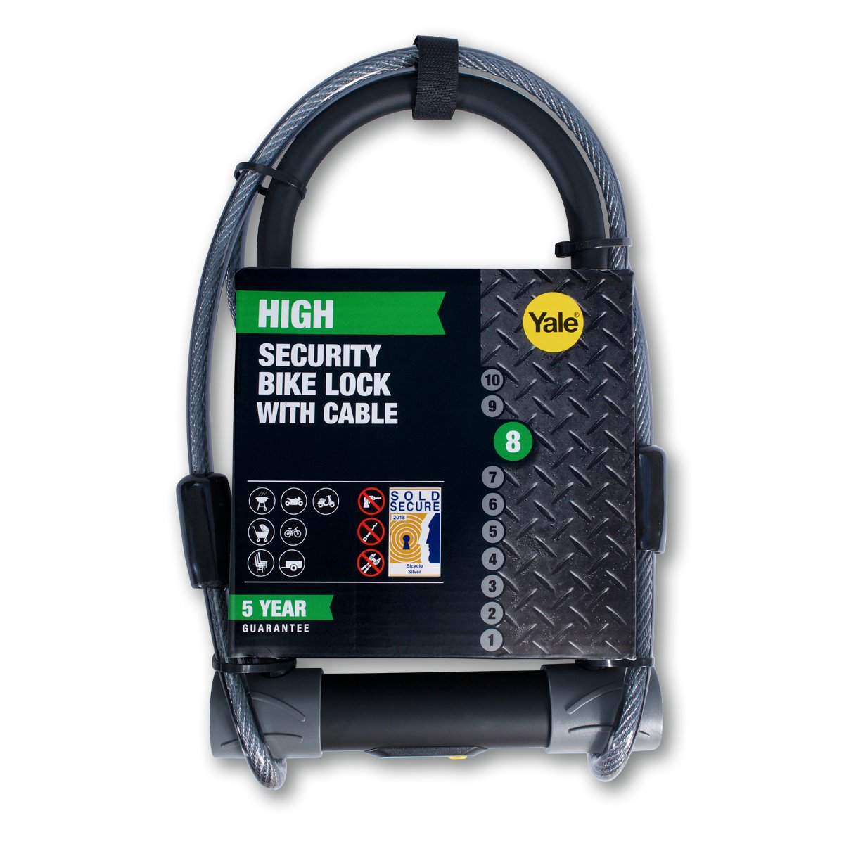 Yale maximum store security bike lock