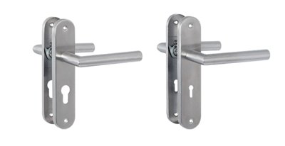 Stainless steel handles on 200mm back plate