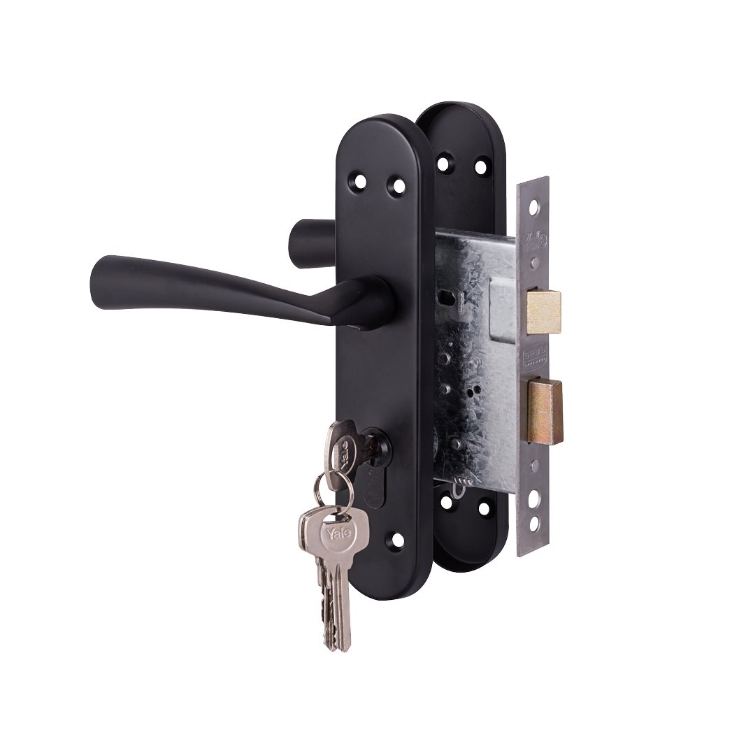 Cuneo Lockset 3 Lever Matte Black Yale