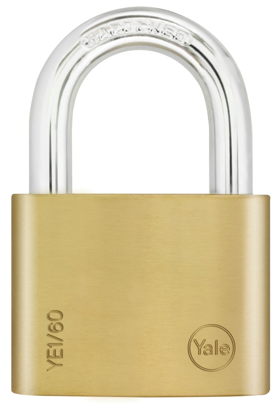 YE1/60 Yale Essential Series Indoor Brass Standard Shackle Padlock